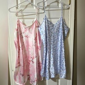 TWO Cacique/Lane Bryant Floral Print Slip Dresses/Chemises, NWOT! Size 14/16.